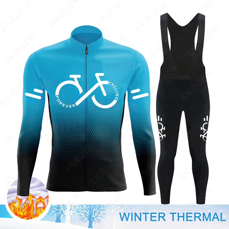 2023 겨울 열 양털 사이클링 저지 세트 Mens M - Cycling Gear Brands 리뷰 및 가격