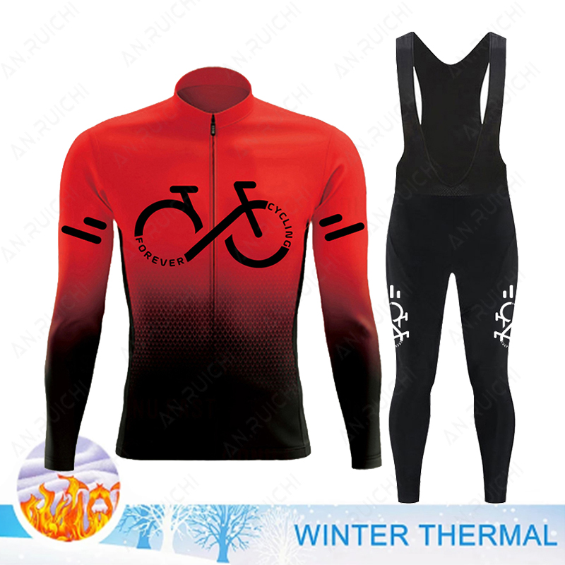 2023 겨울 열 양털 사이클링 저지 세트 Mens M - Cycling Gear Brands 리뷰 및 가격